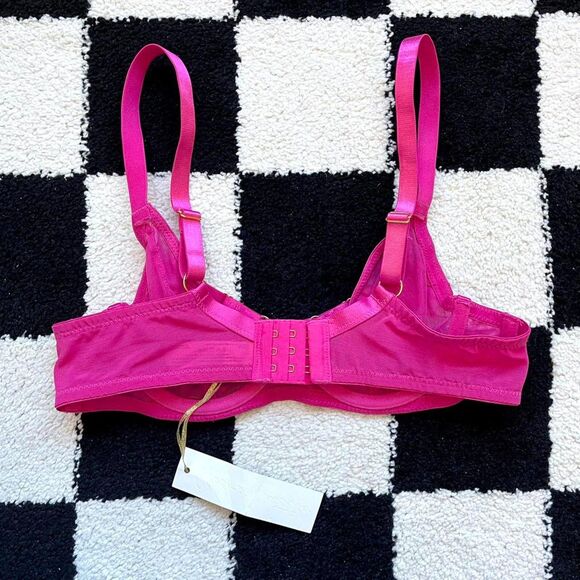 NWT Wolf & Whistle Pink Strappy Bra - Picture 2 of 5